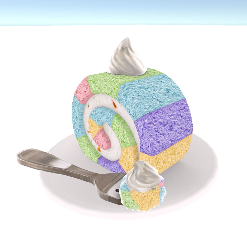 【3Dモデル】ロールケーキ