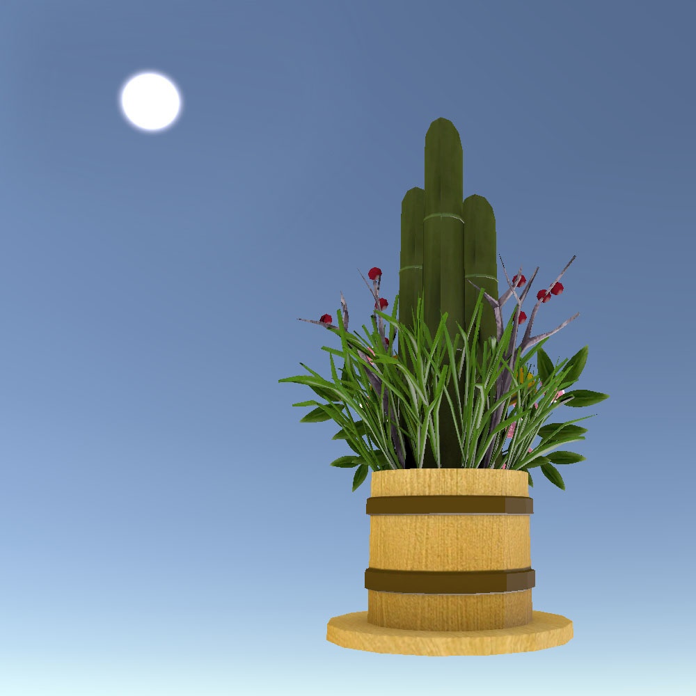 【3Dモデル】 お正月飾り 門松