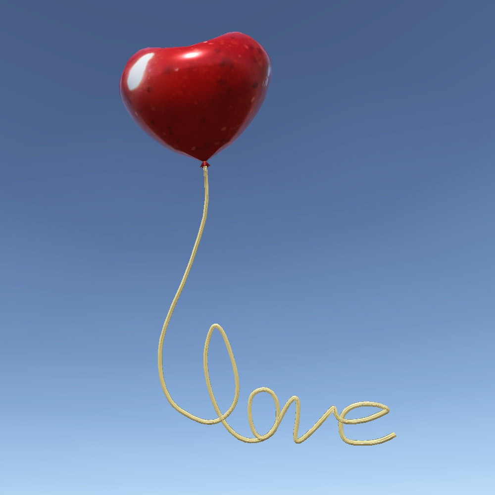 【3Dモデル】風船LOVE