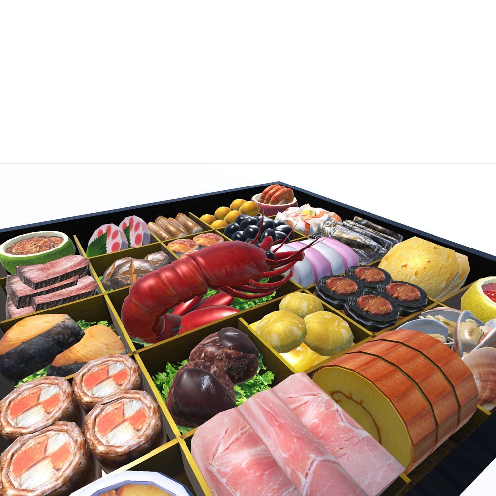 【3Dモデル】お正月おせち料理