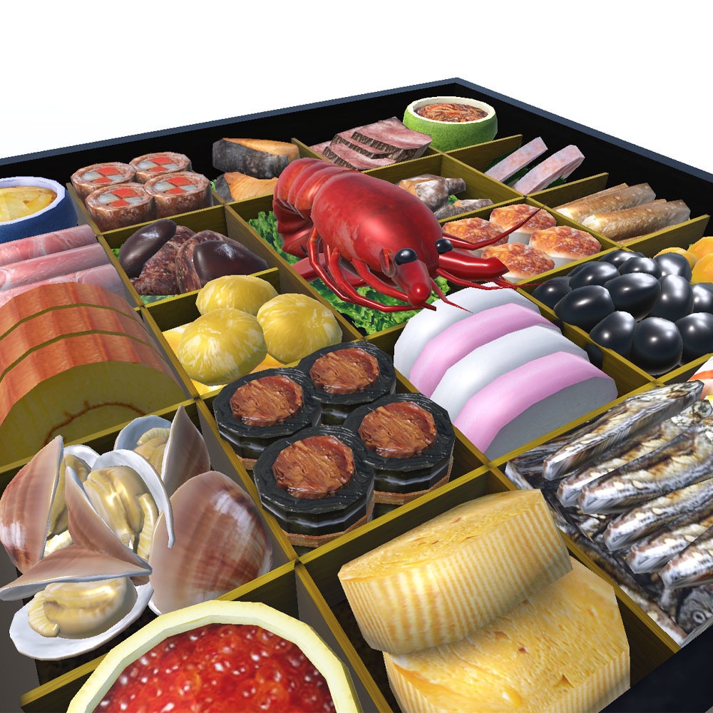 【3Dモデル】お正月おせち料理