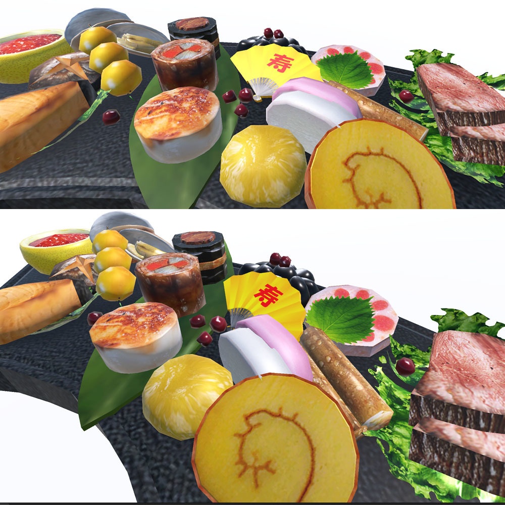 【3Dモデル】お正月おせち料理