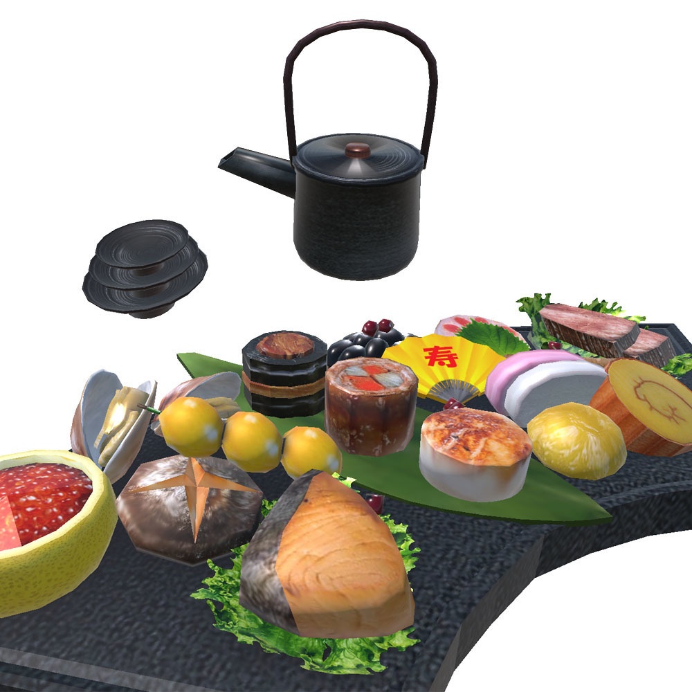 【3Dモデル】お正月おせち料理