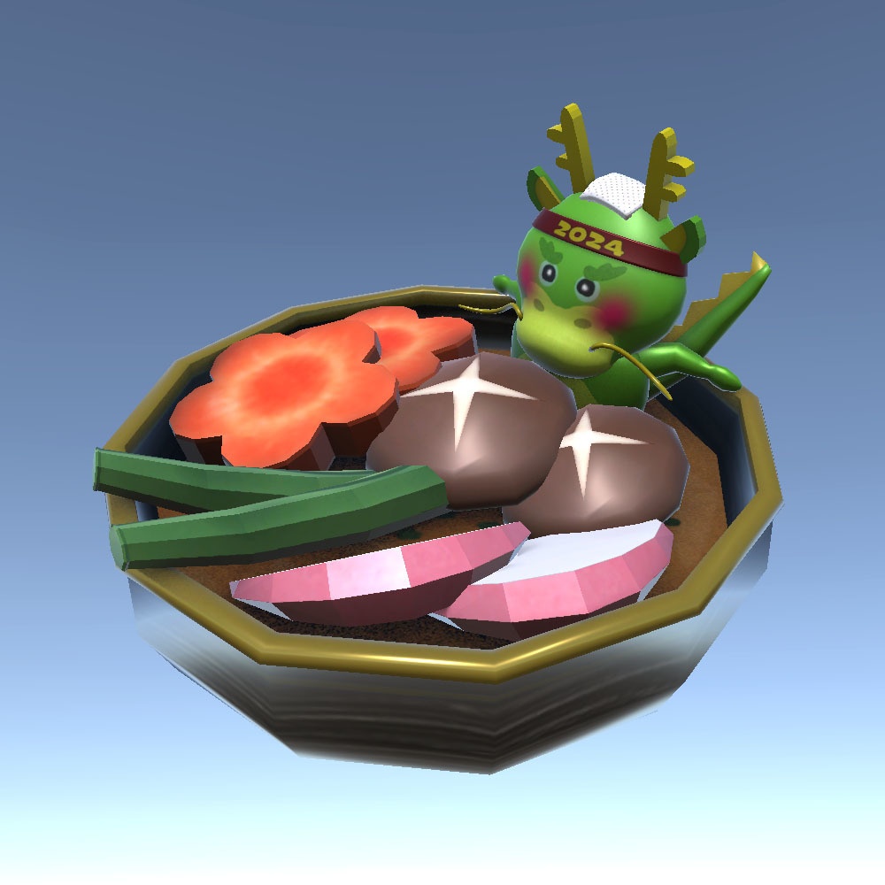 【3Dモデル】まったり龍