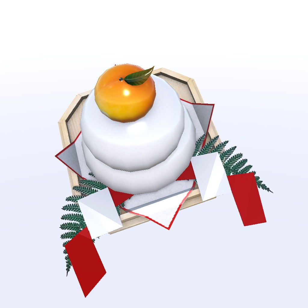 【3Dモデル】お正月飾り 鏡餅