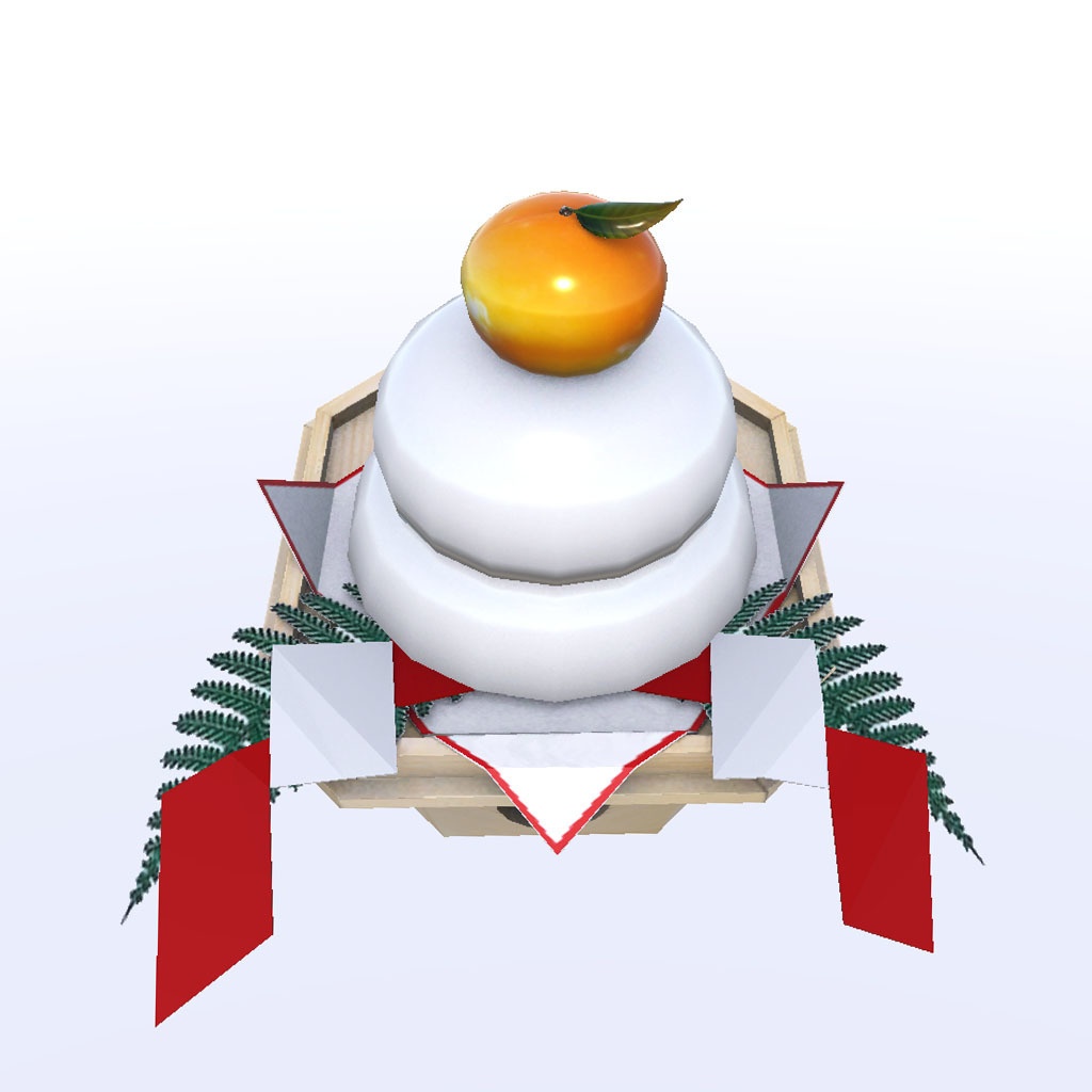 【3Dモデル】お正月飾り 鏡餅