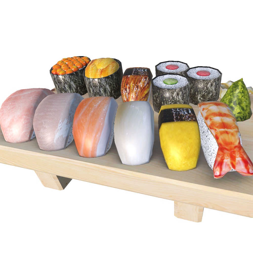 【3Dモデル】 お寿司 特上一人前