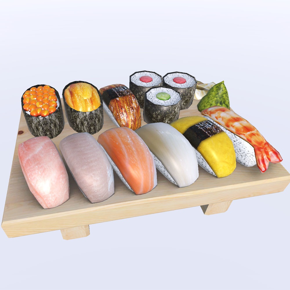 【3Dモデル】 お寿司 特上一人前