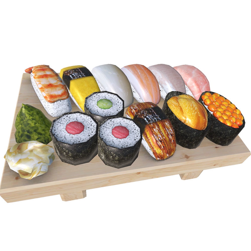 【3Dモデル】 お寿司 特上一人前