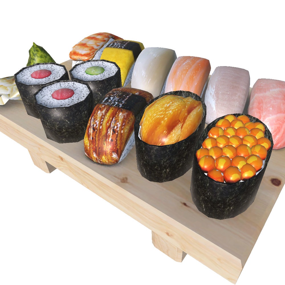 【3Dモデル】 お寿司 特上一人前