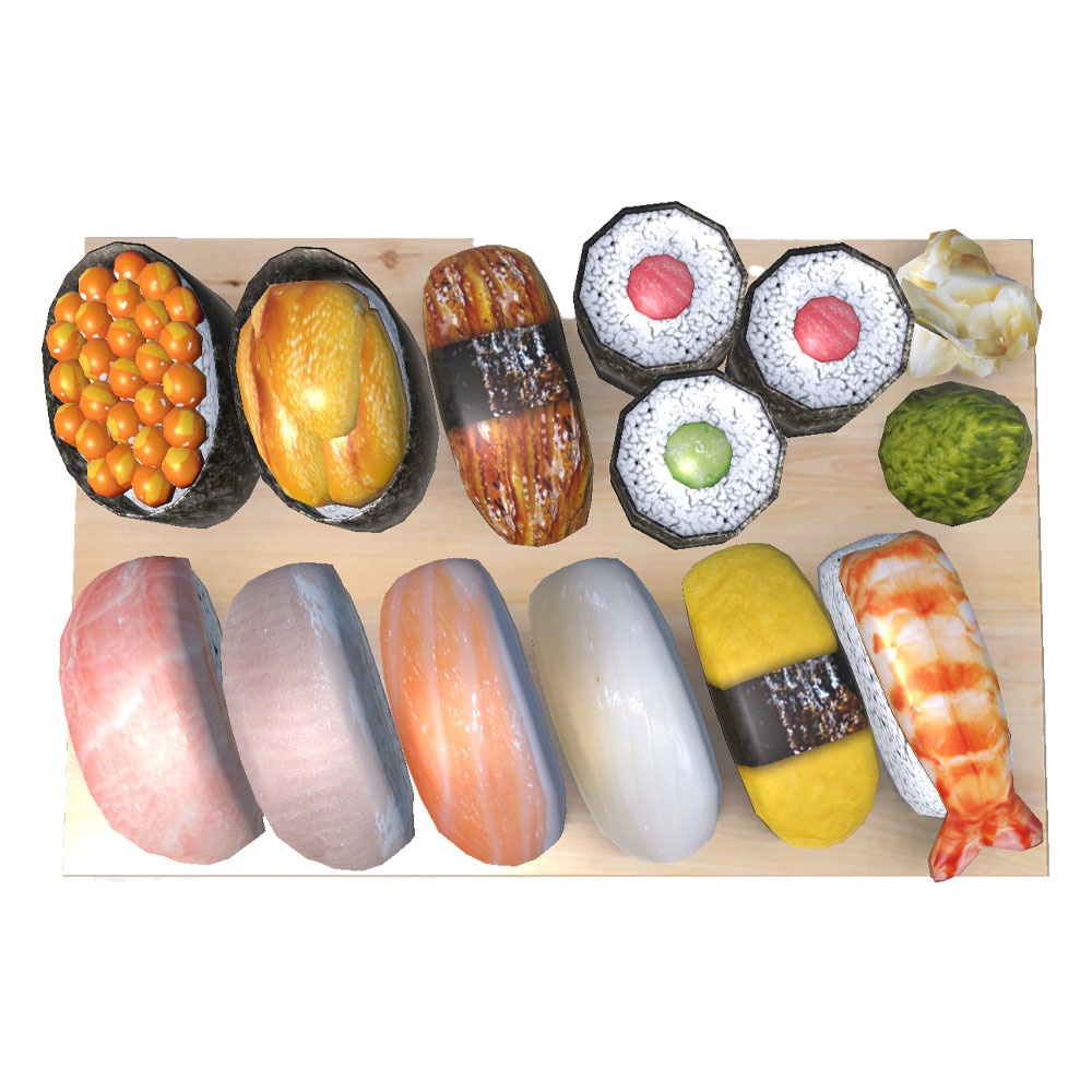 【3Dモデル】 お寿司 特上一人前