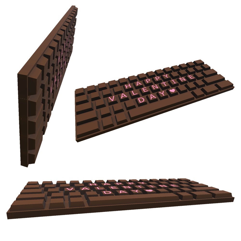 【3Dモデル】チョコレートキーボード