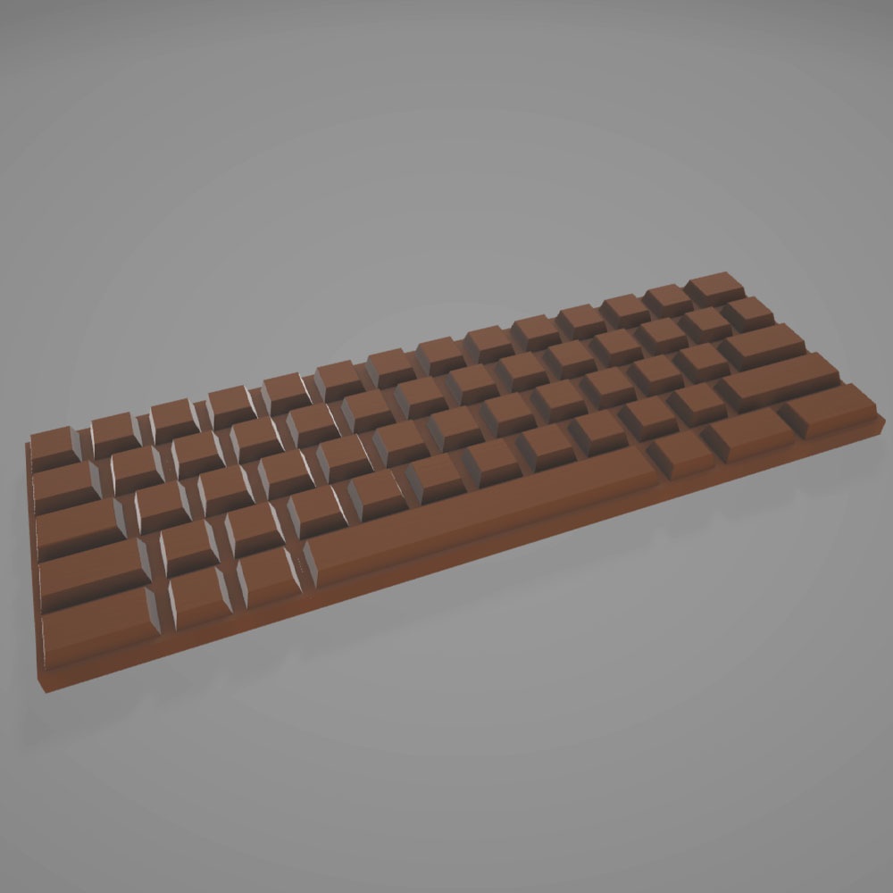 【3Dモデル】チョコレートキーボード