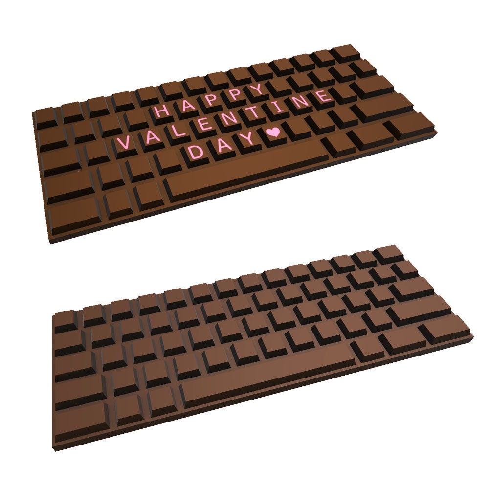 【3Dモデル】チョコレートキーボード