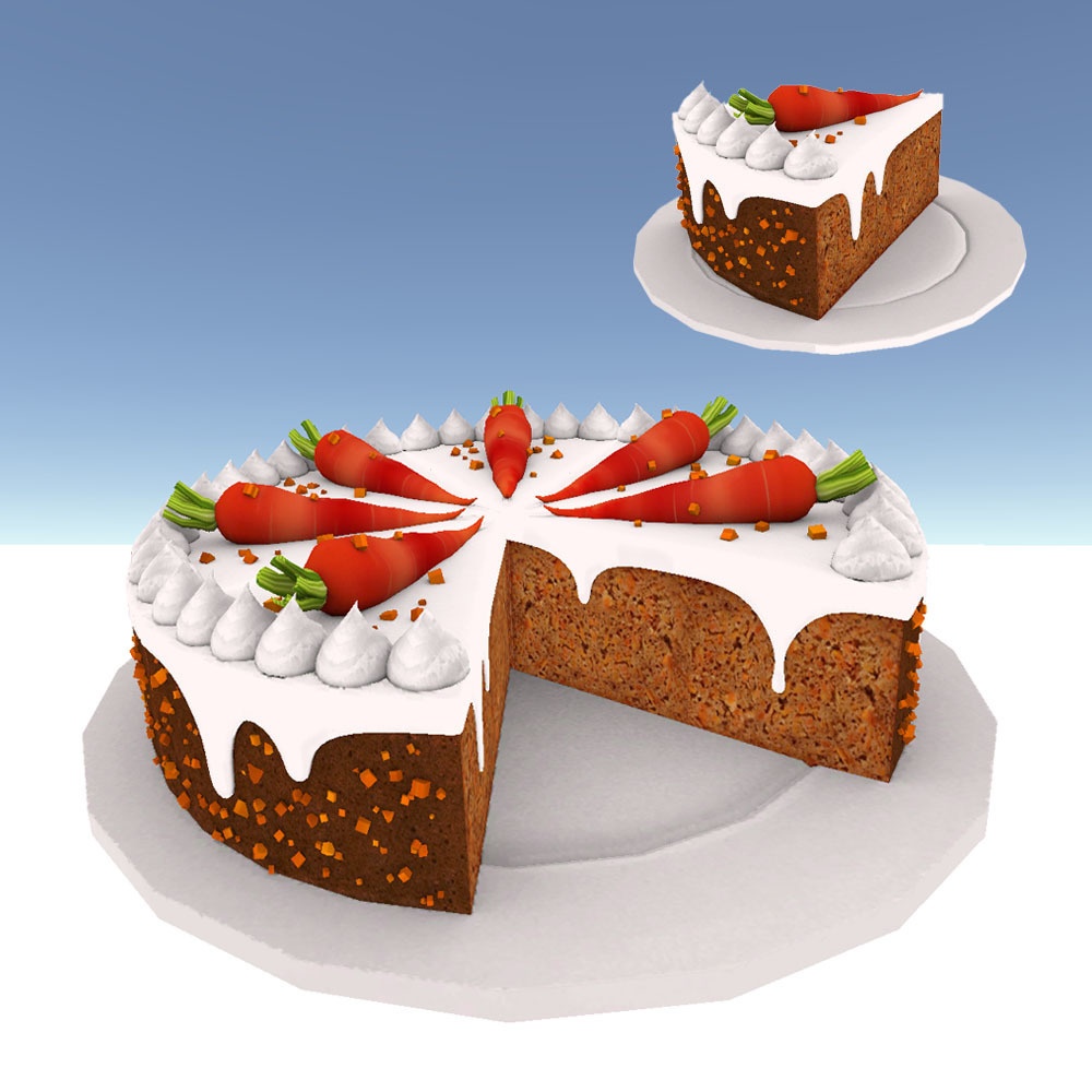 【3Dモデル】キャロットケーキ