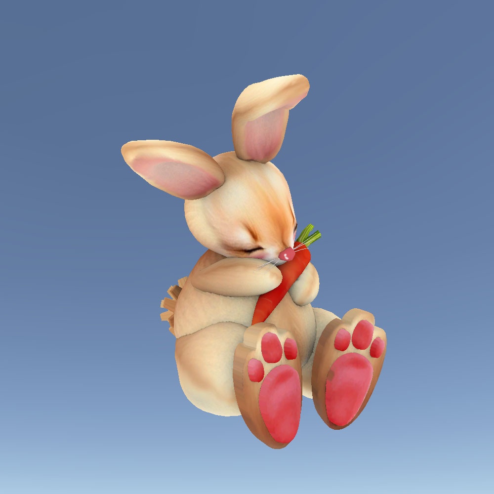 【3Dモデル】居眠りウサギ