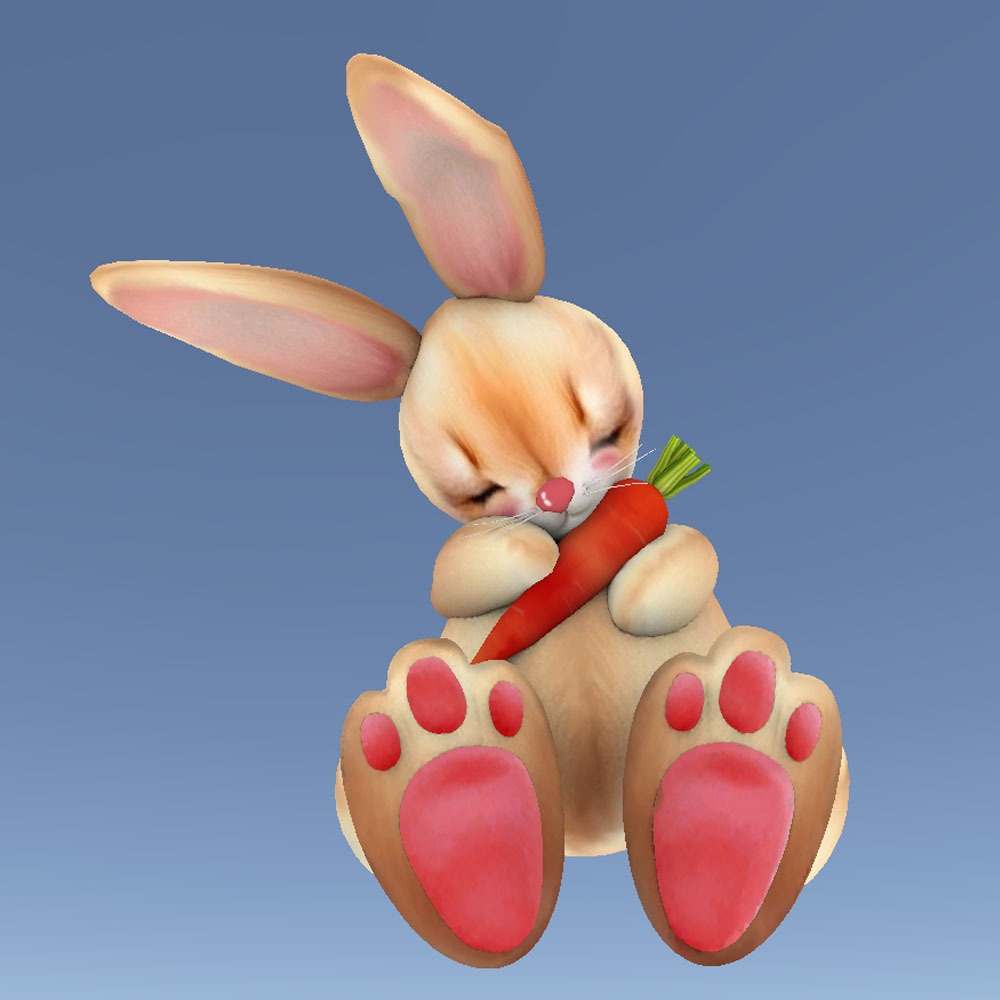 【3Dモデル】居眠りウサギ