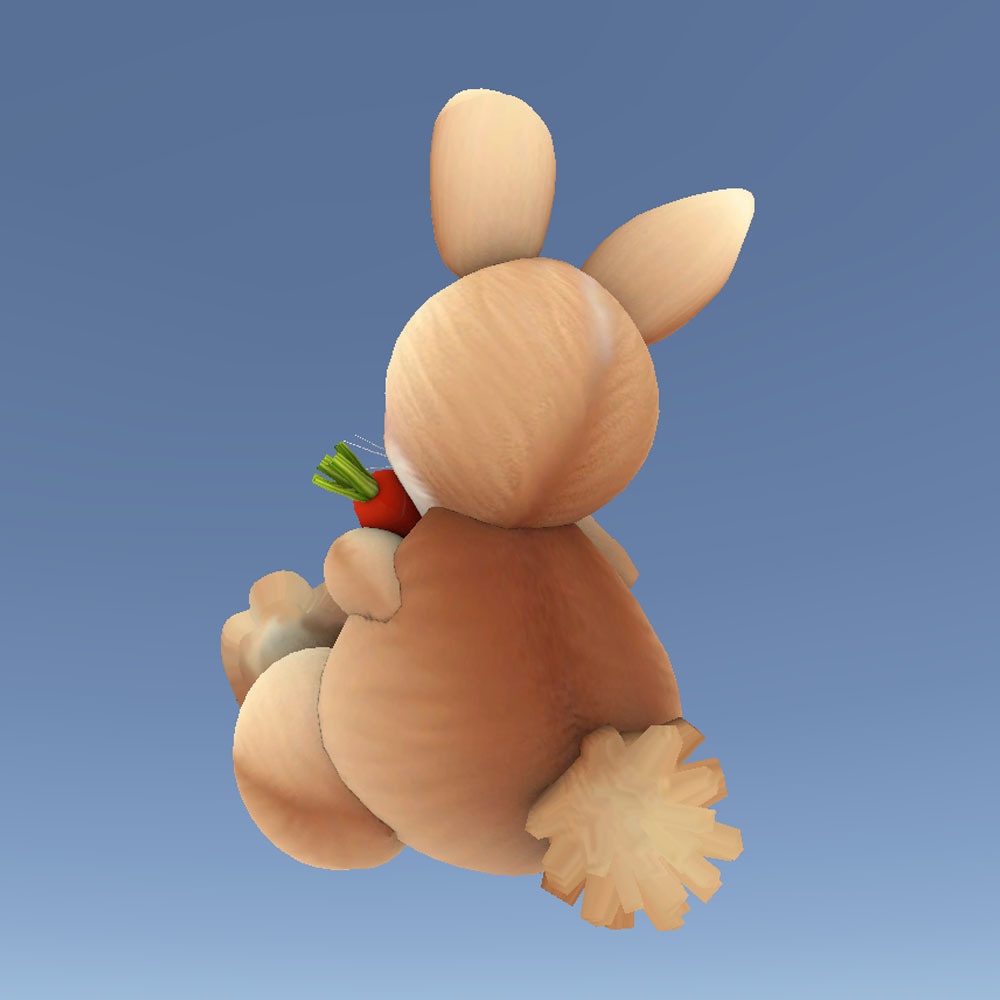 【3Dモデル】居眠りウサギ