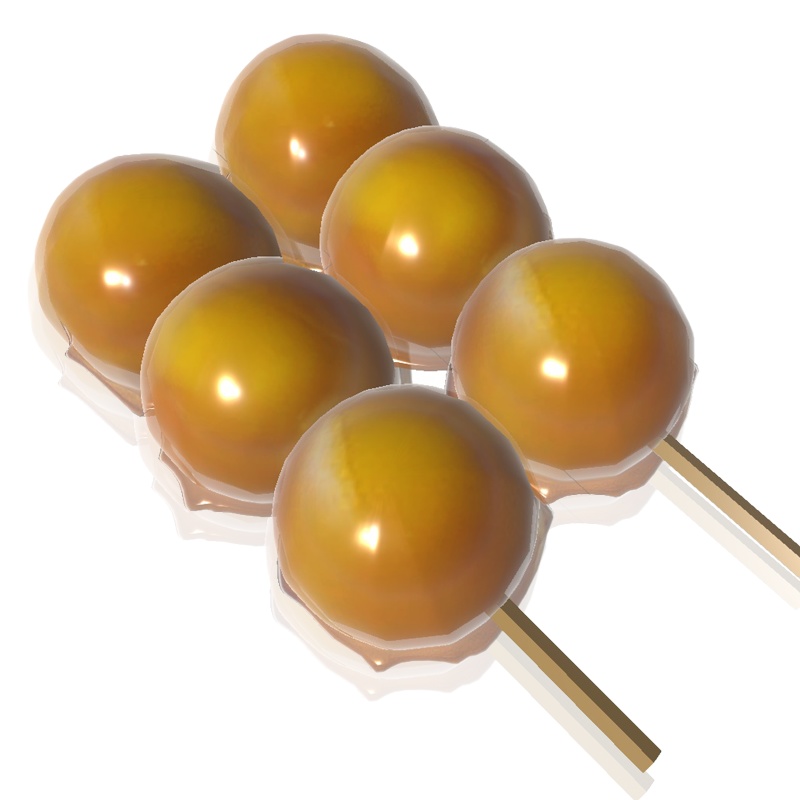 【3Dモデル】みたらし団子