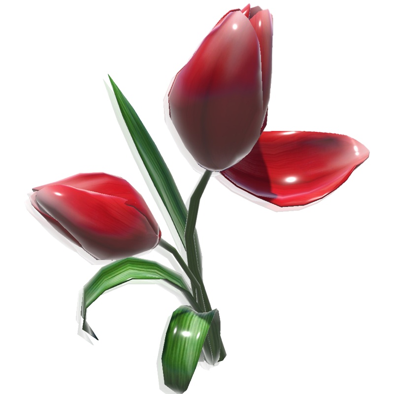 【3Dモデル】チューリップベンチ