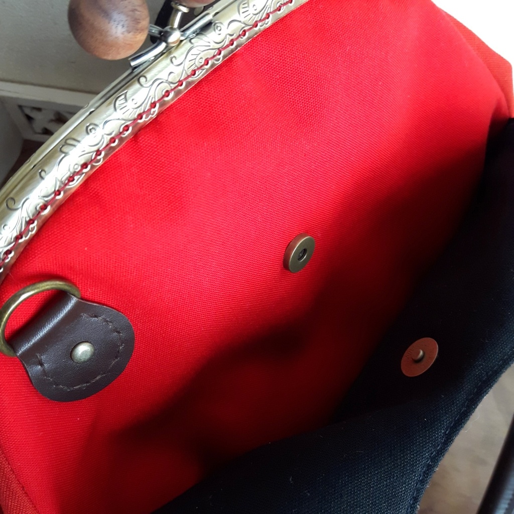 2wayしずく型がま口バッグ(梅)