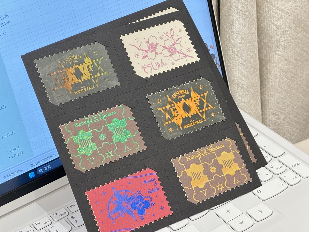 [こは斑]切手形のカードセット