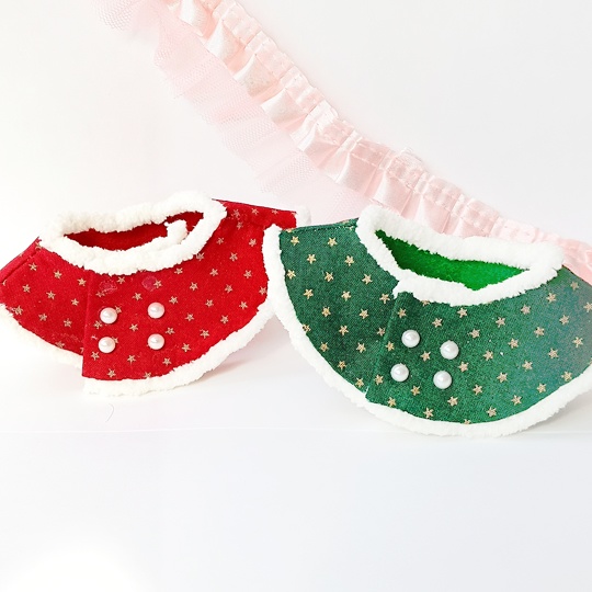 クリスマス風ポンチョ(15cmぬいサイズ)
