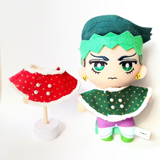 クリスマス風ポンチョ(15cmぬいサイズ)