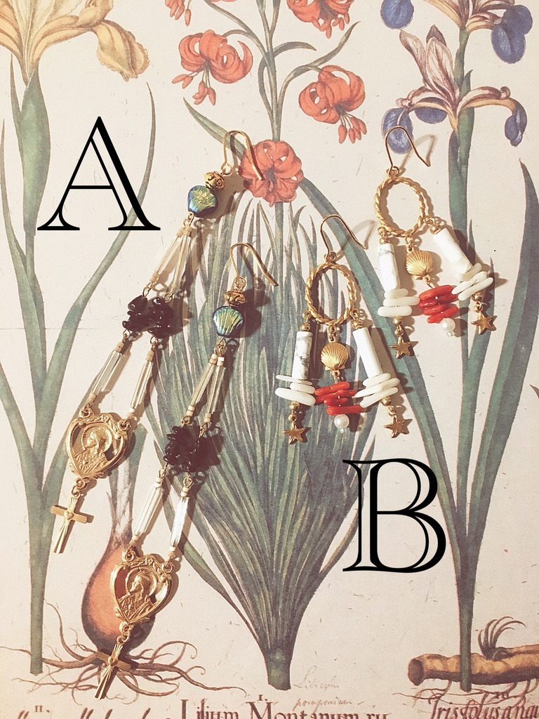 海底と浅瀬の耳飾り