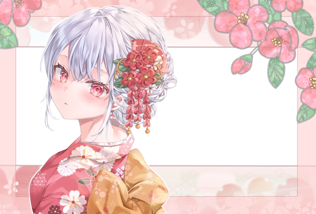 年賀状イラストデータ(2026)文字入り&文字なし