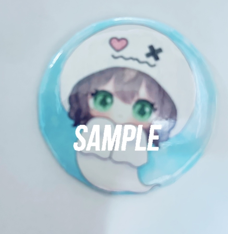 おばけらいらの缶バッチ