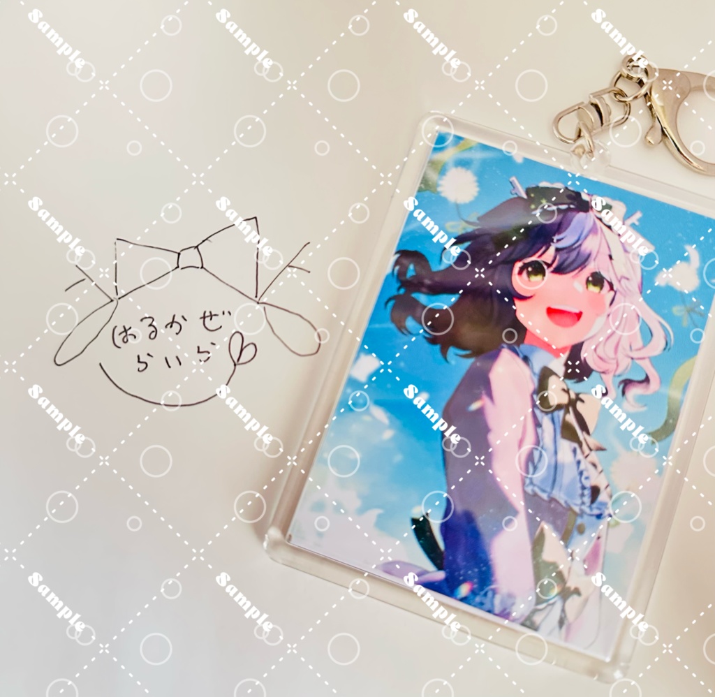 春風らいらストラップ＆ミニ色紙