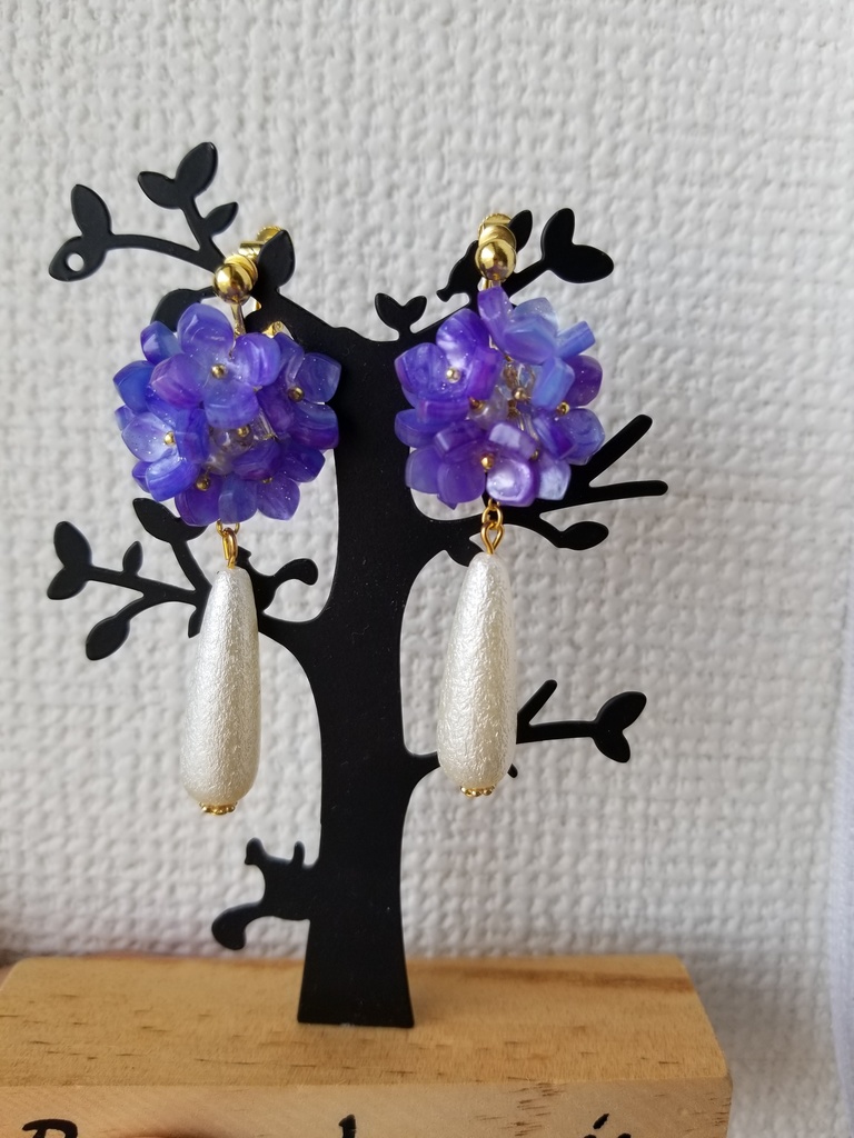 紫陽花×パールドロップ