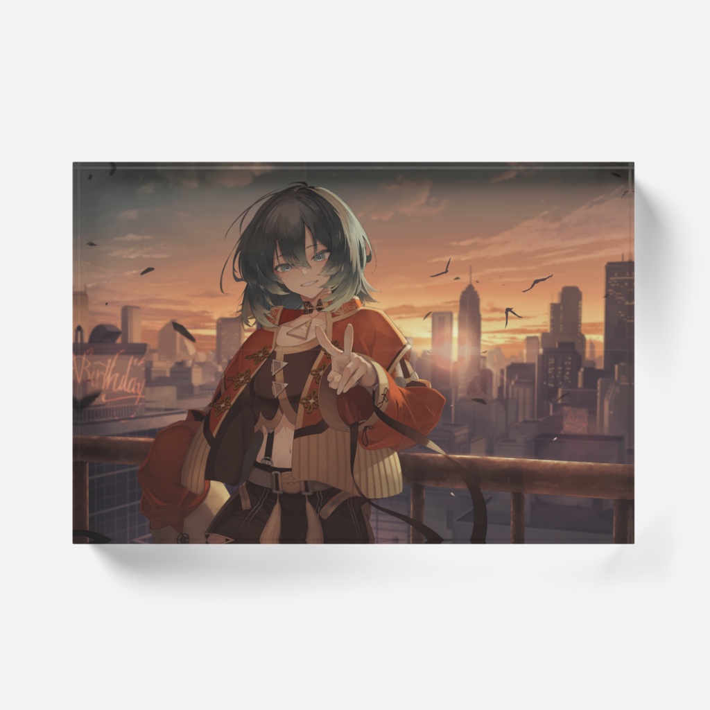 誕生日記念イラストアクリルブロック