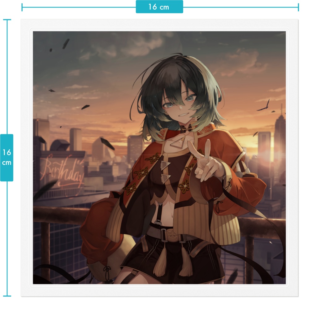 誕生日イラストステッカー