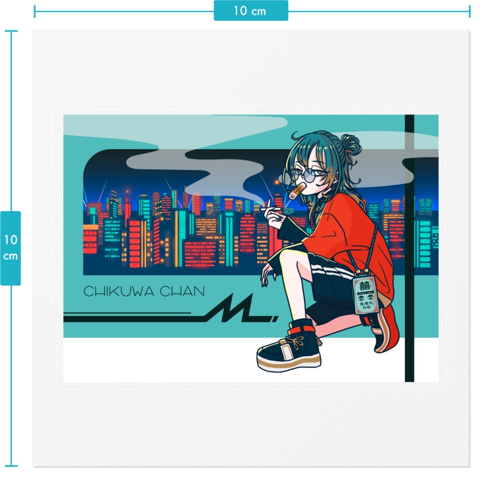 ちくわちゃん2周年イラストステッカー