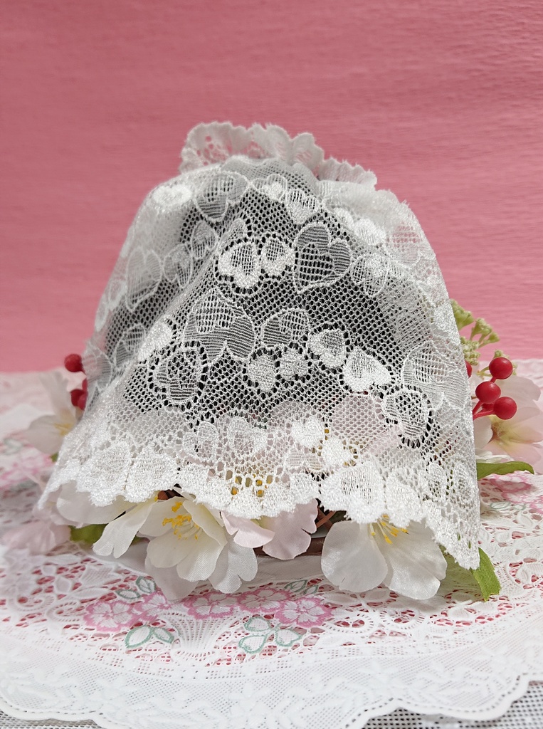 ぬいぐるみ用 花冠と苺のうさぎの花嫁着ぐるみ ぬい服 ブラック