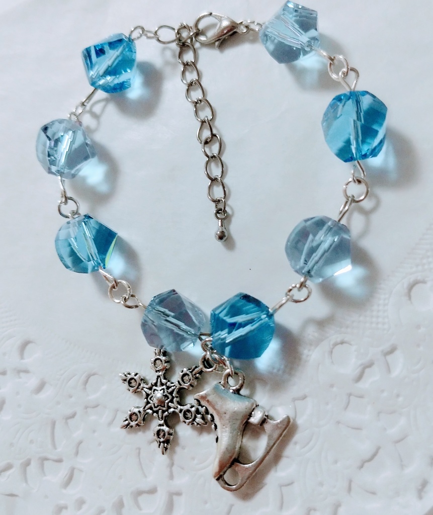 ☆氷と雪の結晶ブレスレット☆