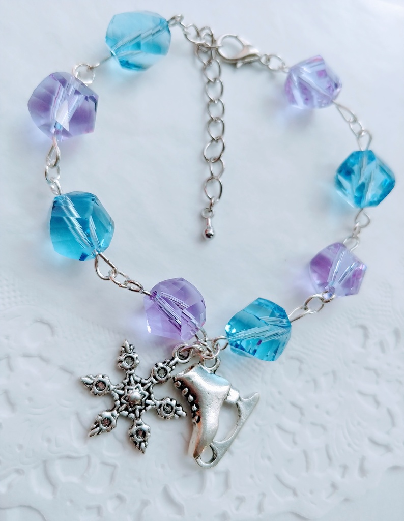 ☆氷と雪の結晶ブレスレット☆