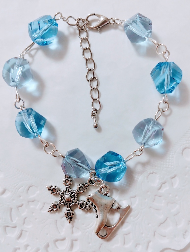☆氷と雪の結晶ブレスレット☆