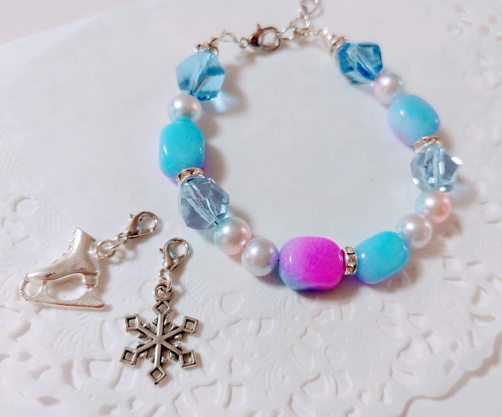 ☆キャンディカラージェイドブレスレット☆はなそば☆