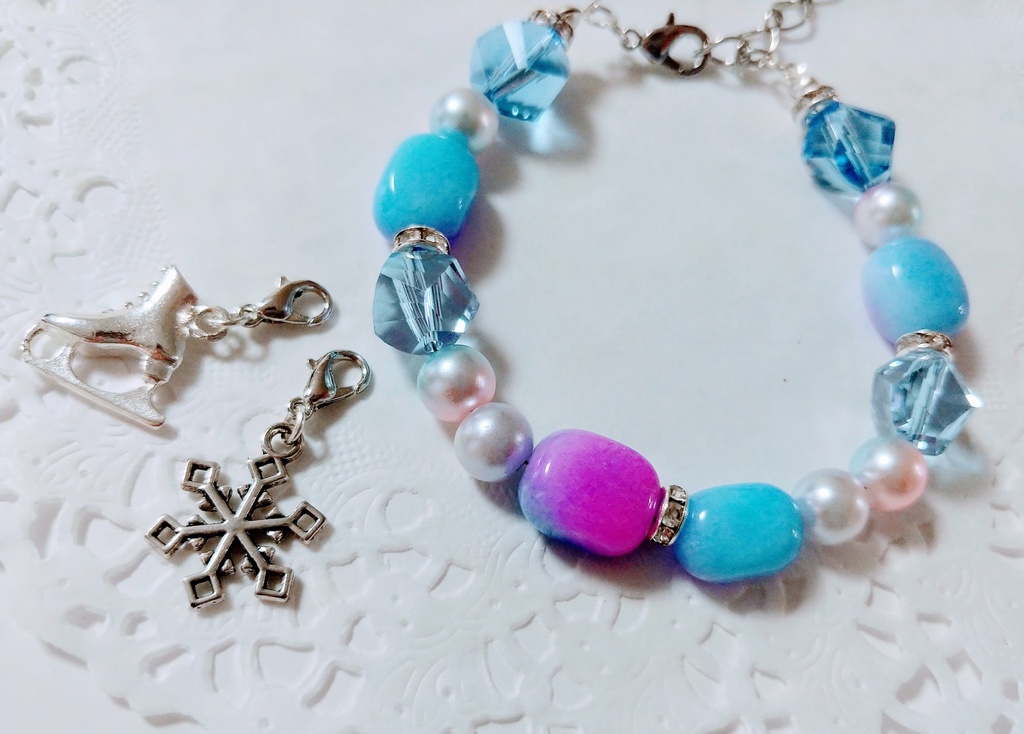 ☆キャンディカラージェイドブレスレット☆はなそば☆