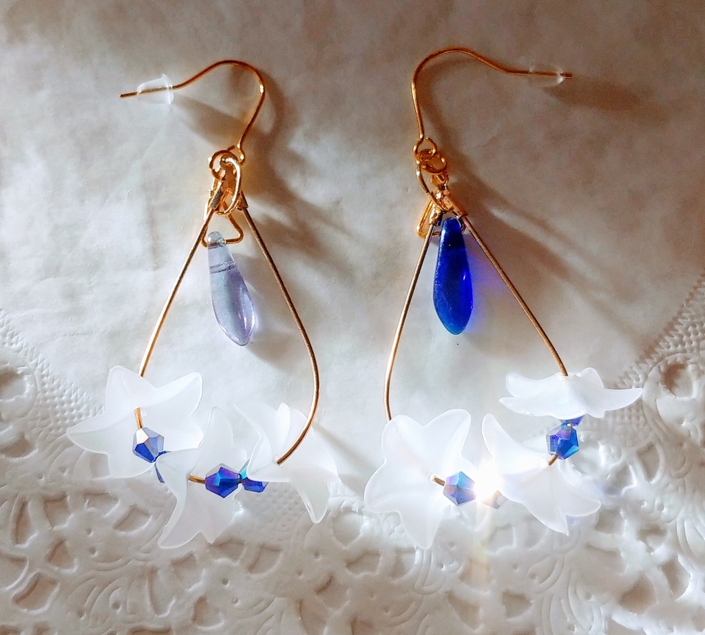 ☆青紫の花フリルドレス☆