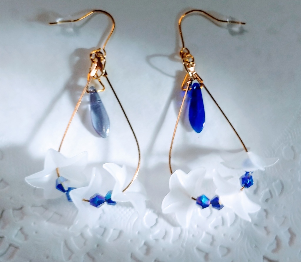 ☆青紫の花フリルドレス☆