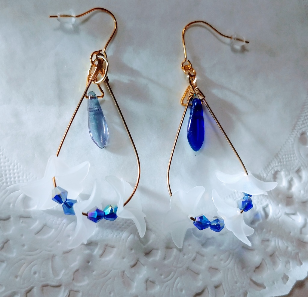 ☆青紫の花フリルドレス☆