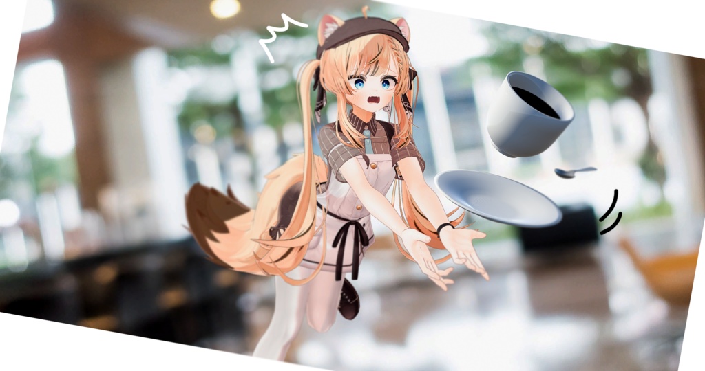 【 VRChat 】 マヌカちゃん用Barista hat