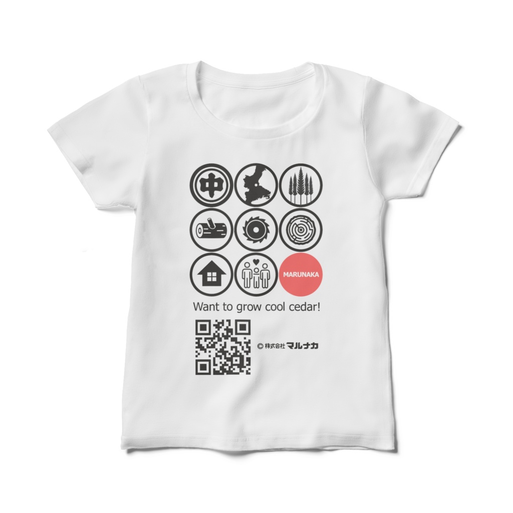 マルナカTシャツ1号機レディース「桃」