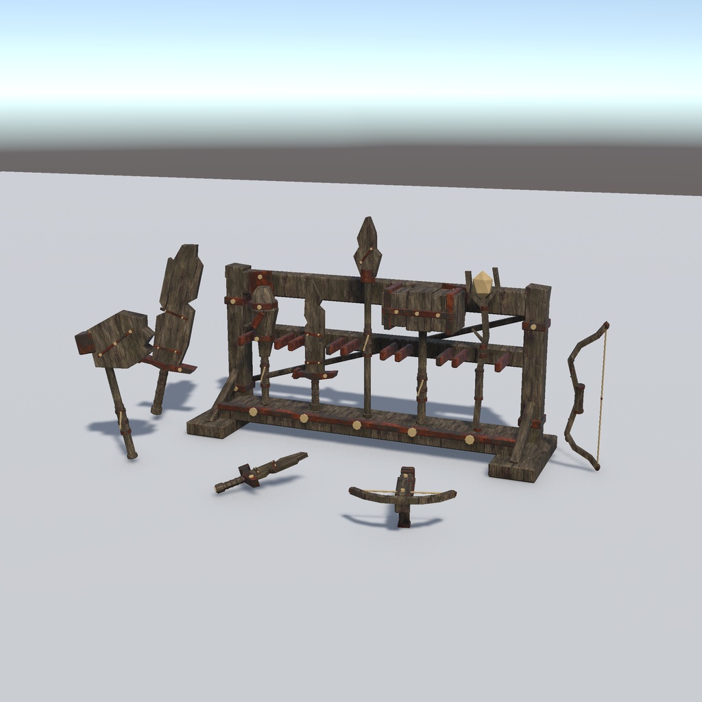 ホラー風武器10種セット|ローポリ・Unity URP対応