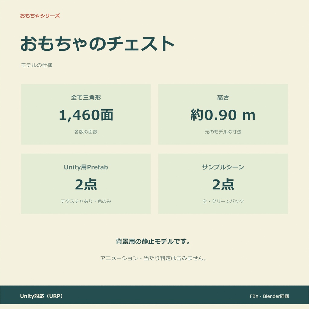 おもちゃのチェスト|ローポリ・Unity URP対応