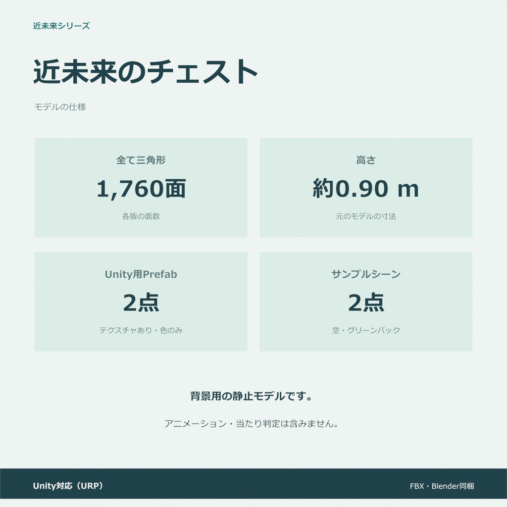 近未来のチェスト|ローポリ・Unity URP対応